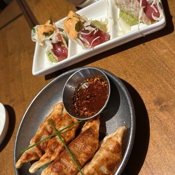 Ronin Sushi - Pork Gyoza and tuna tacos - Japanese Near Me - Royal Oak, Michigan Ronin Sushi - Pork Gyoza and tuna tacos - Japanese Near Me - Royal Oak, Michigan