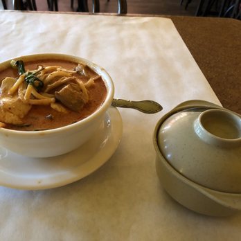 Divine Thai - Chicken red curry with rice - Thai Near Me - Grover Beach, California