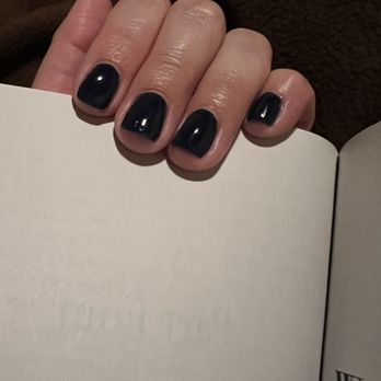 Gatsby Nails - Dark blue gel mani - Nail Salons Near Me - Glendora, California Gatsby Nails - Dark blue gel mani - Nail Salons Near Me - Glendora, California