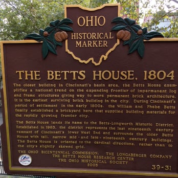 The Betts House - Ohio Historical Placard on the Betts House - Museums Near Me - Cincinnati, Ohio The Betts House - Ohio Historical Placard on the Betts House - Museums Near Me - Cincinnati, Ohio