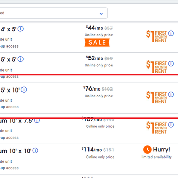 Public Storage - Yet they are selling the exact same unit online for $76 (which, I did book mine online). - Self Storage Near Me - Orlando, Florida Public Storage - Yet they are selling the exact same unit online for $76 (which, I did book mine online). - Self Storage Near Me - Orlando, Florida