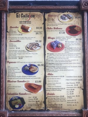 Menu photo 2 El Callejon Golden, CO
