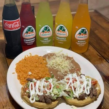 Fiesta Mexicana - a plate of mexican food and sodas - Mexican Near Me - Jackson, Michigan