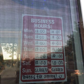 Kanaloa Shave Ice - a business hours sign - Shaved Ice Near Me - Nampa, Idaho Kanaloa Shave Ice - a business hours sign - Shaved Ice Near Me - Nampa, Idaho