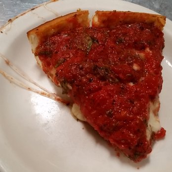 Zachary's Chicago Pizza - A slice of chicken special stuffed pizza - Pizza Near Me - Berkeley, California