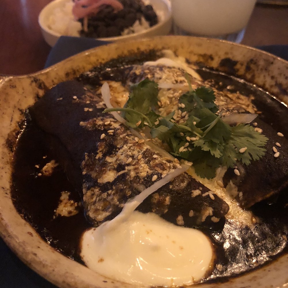 El Vez - Short Rib Enchiladas - may not look as good as it tastes! - Mexican Near Me - Philadelphia, Pennsylvania El Vez - Short Rib Enchiladas - may not look as good as it tastes! - Mexican Near Me - Philadelphia, Pennsylvania