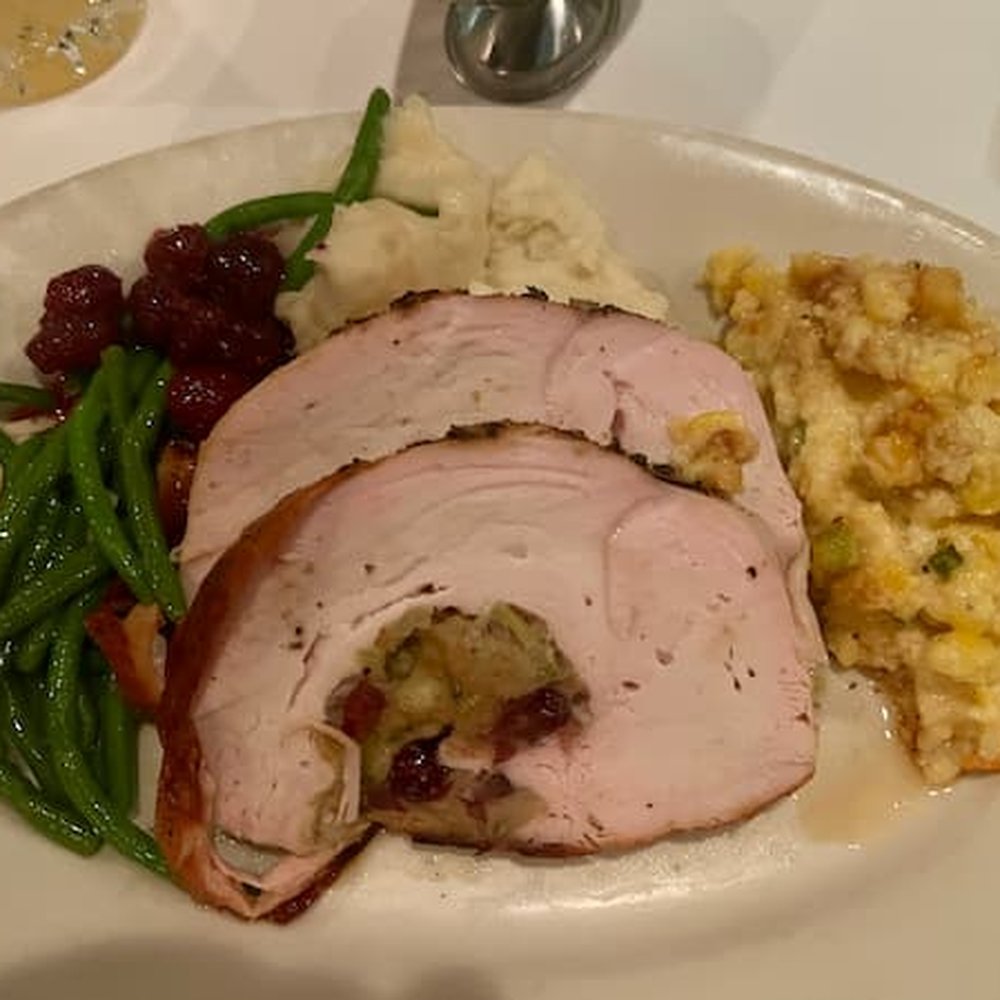 Morton's The Steakhouse - TG prix fixe dinner - only one bite of dressing and cranberry relish - Steakhouses Near Me - Troy, Michigan Morton's The Steakhouse - TG prix fixe dinner - only one bite of dressing and cranberry relish - Steakhouses Near Me - Troy, Michigan