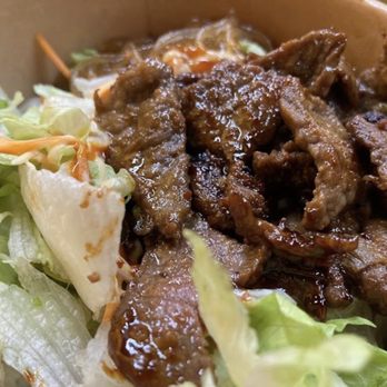 K-Town Snack Bar - Bulgogi Rice Bowl  Lettuce  Carrots  Rice noodles - Korean Near Me - Pittsburgh, Pennsylvania