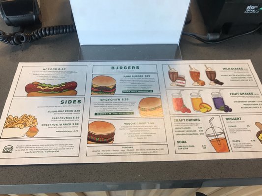 Menu photo 3 Burgers Park North York, ON