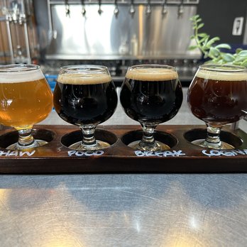 Verboten Brewing - a flight of beers - Breweries Near Me - Loveland, Colorado Verboten Brewing - a flight of beers - Breweries Near Me - Loveland, Colorado