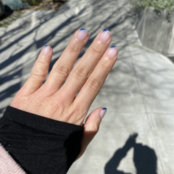 Quince Spa - Gel mani, bubble bath base + 244 metallic blue - Nail Salons Near Me - San Francisco, California Quince Spa - Gel mani, bubble bath base + 244 metallic blue - Nail Salons Near Me - San Francisco, California