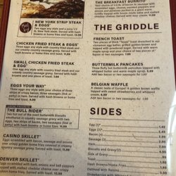 Pioneer Crossing Casino - New menu as of 12/2021