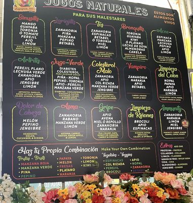 Menu photo 2 Bionicos Jugos Zapopan Bell Gardens, CA