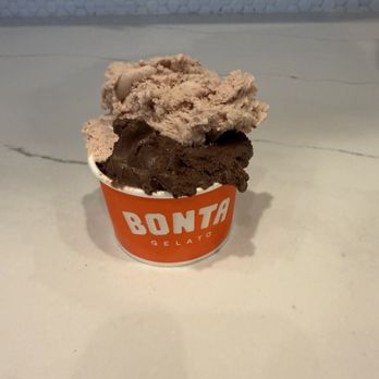 Bonta Gelato - Salted chocolate and roasted strawberry - Ice Cream & Frozen Yogurt Near Me - Portland, Oregon