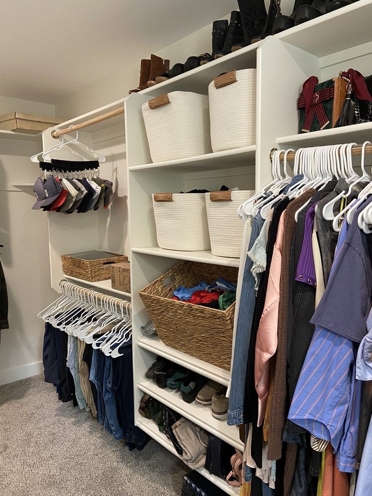 Organized closet after Molly’s decluttering service