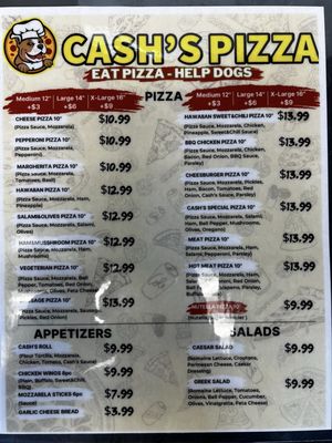 Menu photo 1 Cash's Pizza & Pasta Van Nuys, CA