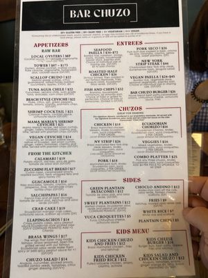 Menu photo 2 Bar Chuzo Brooklyn, NY