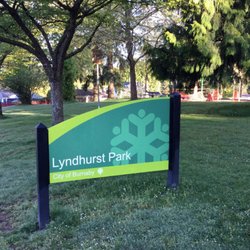 Lyndhurst Park - Entrance sign on Casewell Street.