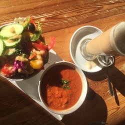 Whole Meal Cafe - Good!!! Soup, salad and a latte. Couldn't be better.