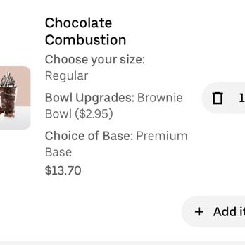 Creamistry - Chocolate Combustion: you do not receive what is in the photograph when you order this - Desserts Near Me - Bakersfield, California