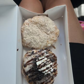 Parlor Doughnuts - Cookies & Cream (Bottom) - Sandy Beaches (Top) - Coffee & Tea Near Me - Panama City Beach, Florida