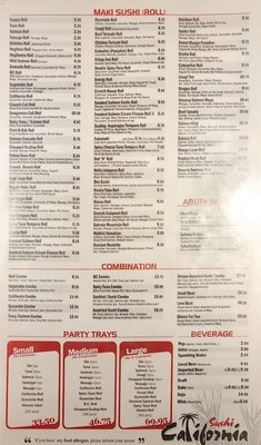 Menu photo 4 Sushi California Vancouver, BC Menu photo 4 Sushi California Vancouver, BC