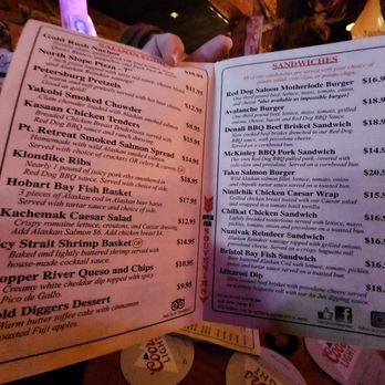 Red Dog Saloon - The food menu - American Near Me - Juneau, Alaska Red Dog Saloon - The food menu - American Near Me - Juneau, Alaska