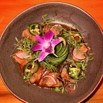 Tulum Kitchen & Bar - Salmon Crudo - Seafood Near Me - Atlanta, Georgia Tulum Kitchen & Bar - Salmon Crudo - Seafood Near Me - Atlanta, Georgia