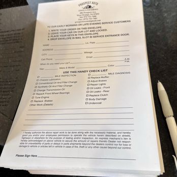 Prospect Auto - Drop off envelopes - Auto Repair Near Me - West Orange, New Jersey Prospect Auto - Drop off envelopes - Auto Repair Near Me - West Orange, New Jersey