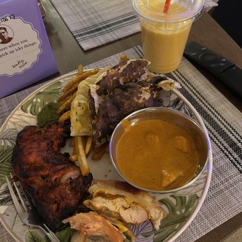 Zaika - Tandoori Chicken Garlic Naan Murg Makhani (Butter Chicken)Mango Lassi Peri Peri Fries Zaika special Chicken Burger - Indian Near Me - Seattle, Washington