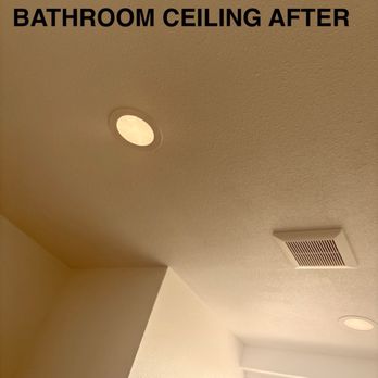 CE Remodeling and Construction - Bathroom ceiling after with a new fan and recessed lighting, all suggestions by Carlos. - General Contractors Near Me - Camarillo, California