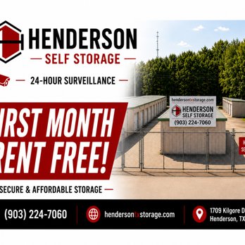 Henderson Self Storage - Current promos! - Self Storage Near Me - Henderson, Texas Henderson Self Storage - Current promos! - Self Storage Near Me - Henderson, Texas