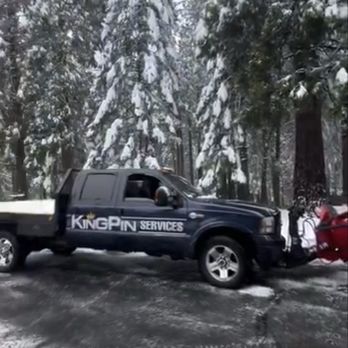 Kingpin Services - Snow plows clearing our parking lots! - Snow Removal Near Me - Pollock Pines, California
