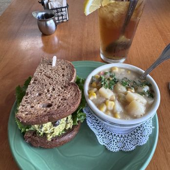Soups & Such Cafe' - Corn chowder soup and curry tuna on wheat bread - Sandwiches Near Me - Julian, California Soups & Such Cafe' - Corn chowder soup and curry tuna on wheat bread - Sandwiches Near Me - Julian, California