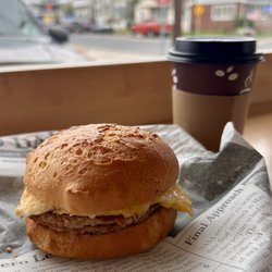 A Little Cafe - Gluten-free breakfast sandwich