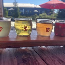 October 17, 2025 - My cider flight ($20). October 17, 2025 - My cider flight ($20).