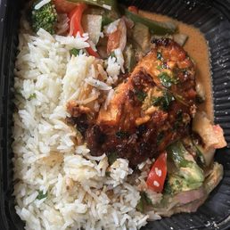 Grilled Salmon special with rice and veggies Grilled Salmon special with rice and veggies