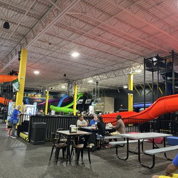 Slick City Action Park - Slides and seating area - Amusement Parks Near Me - Overland Park, Kansas Slick City Action Park - Slides and seating area - Amusement Parks Near Me - Overland Park, Kansas
