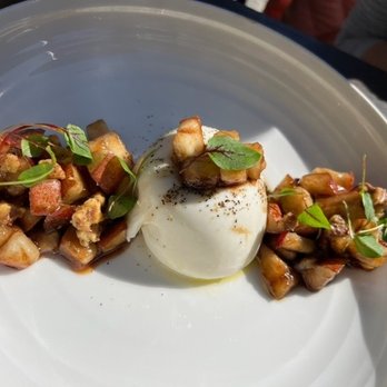 The Lark - Burrata with pear. - New American Near Me - Santa Barbara, California The Lark - Burrata with pear. - New American Near Me - Santa Barbara, California