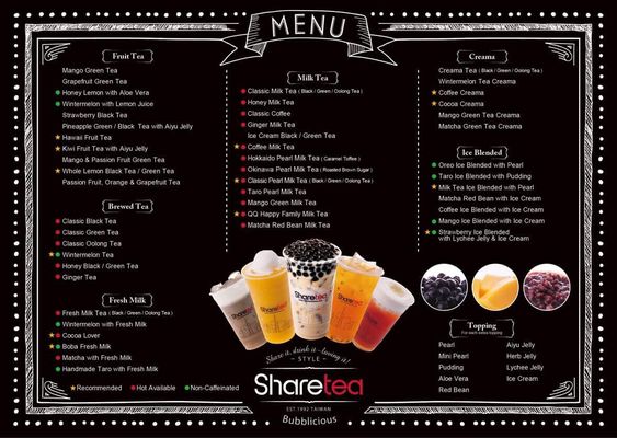 Menu photo 8 Sharetea Santa Ana, CA Menu photo 8 Sharetea Santa Ana, CA