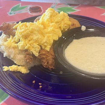 The Flying Biscuit Cafe - Honey Butter Chicken Benedict - New American Near Me - Opelika, Alabama