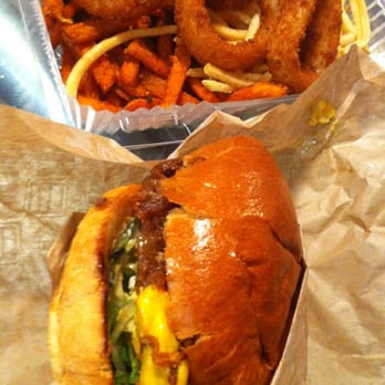 Hook Burger - Trio with prime burger with added fried onions. - Burgers Near Me - Pasadena, California