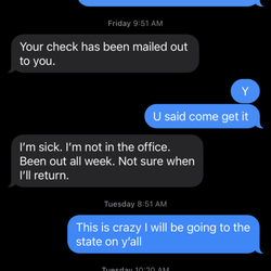 Belove It Care - I was texting the lady that does payroll and she was so inconsiderate