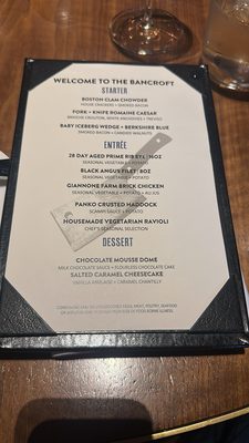 Menu photo 1 The Bancroft Burlington, MA