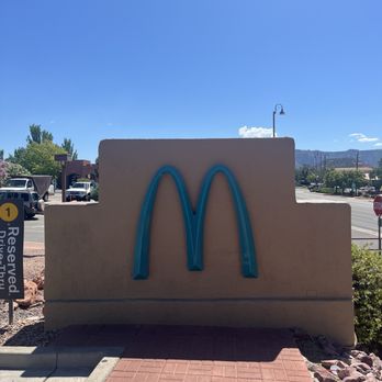 McDonald's - Famous turquoise McDonald's sign - Fast Food Near Me - Sedona, Arizona