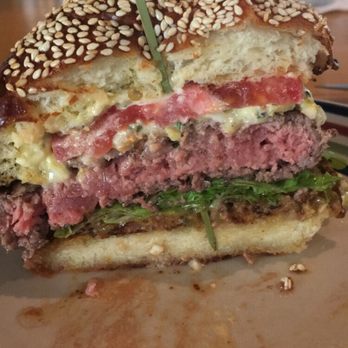 Odd Duck - Apparently the secret to a great patty is to grill it while still cold so that it has a bigger sear! - American Near Me - Austin, Texas Odd Duck - Apparently the secret to a great patty is to grill it while still cold so that it has a bigger sear! - American Near Me - Austin, Texas