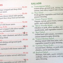 Thai Jasmine - CURRENT MENU