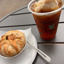 HI Pie Bakery + Cafe - Very small chicken pot pie and coffee ice cream float