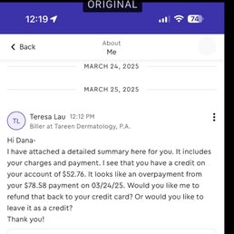 Tareen Dermatology - Eagan - One day I owe the next day I have a balance. Make it make sense. - Dermatologists Near Me - Eagan, Minnesota