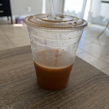 Kin Long Beach - Regular 16 oz cup but they put the Thai tea in a bigger cup if you dine in. Still same price though--$5. - Thai Near Me - Long Beach, California Kin Long Beach - Regular 16 oz cup but they put the Thai tea in a bigger cup if you dine in. Still same price though--$5. - Thai Near Me - Long Beach, California